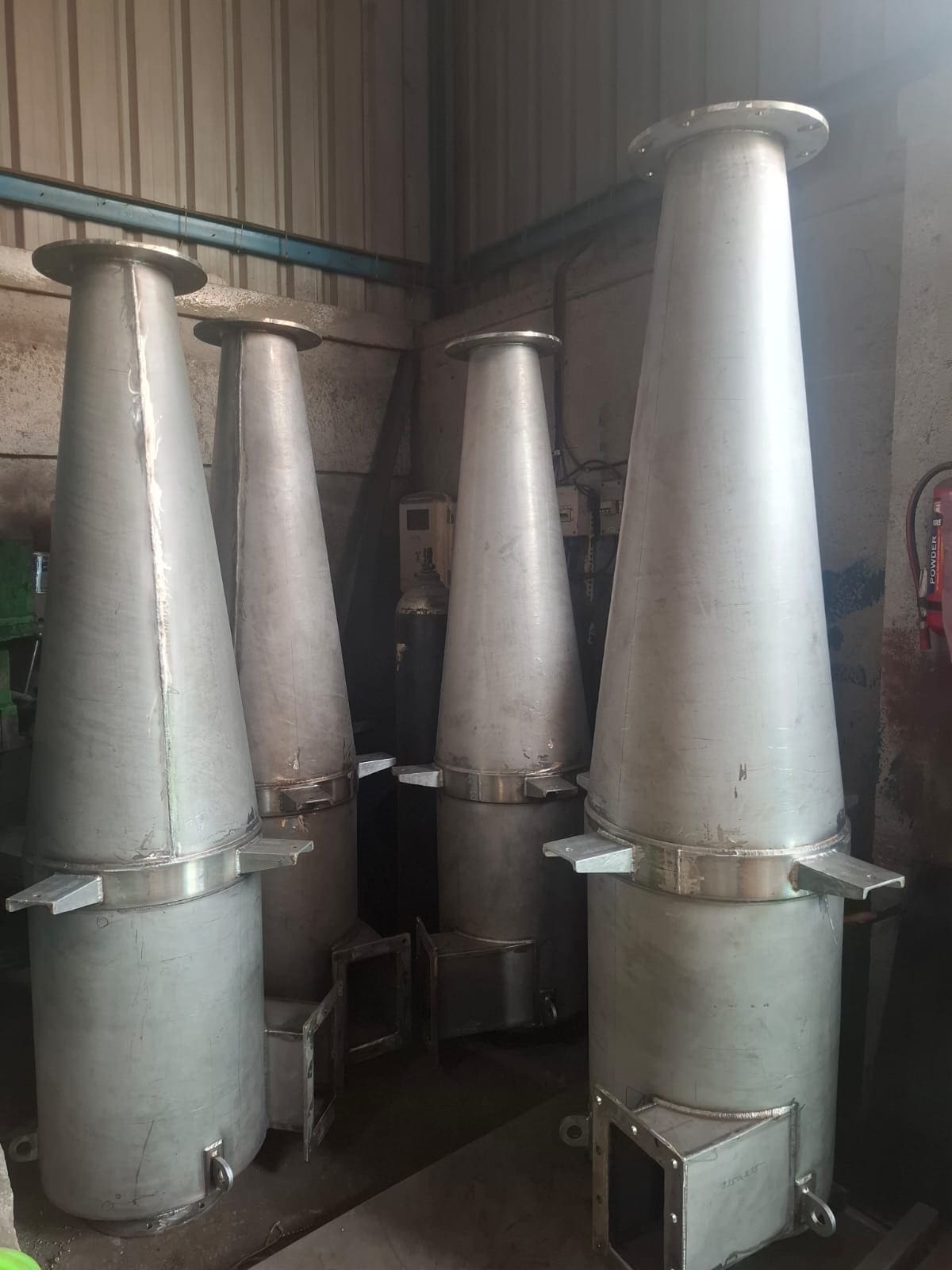 Cyclone Separator Cones — Cyclone Dust Collectors fabricated by Tech Mech Engineering