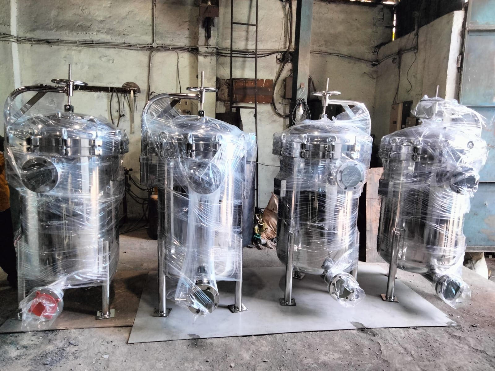 Filter Housings, Packed for Dispatch — Filters fabricated by Tech Mech Engineering