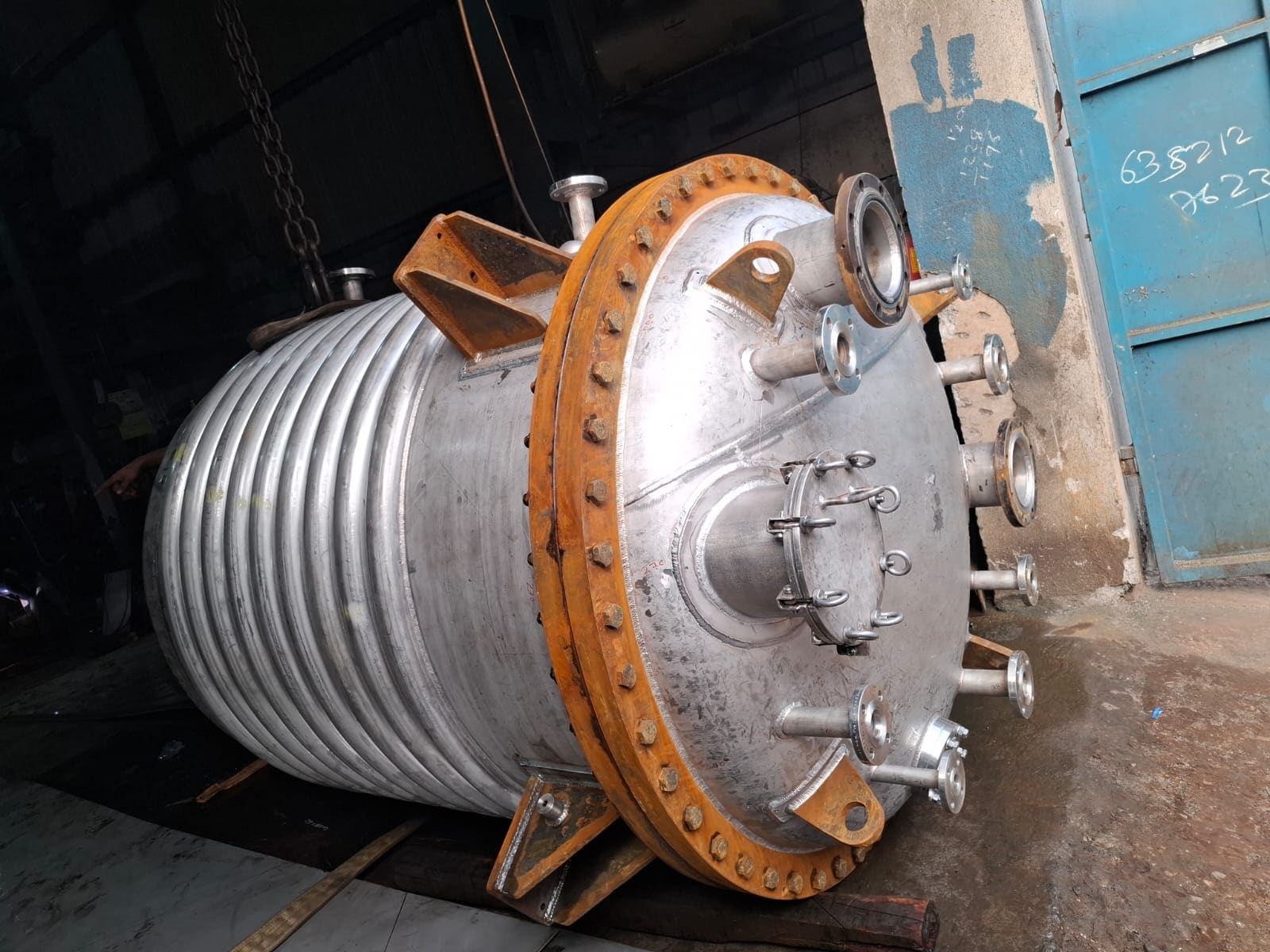Jacketed Reactor Under Fabrication — Reactors fabricated by Tech Mech Engineering