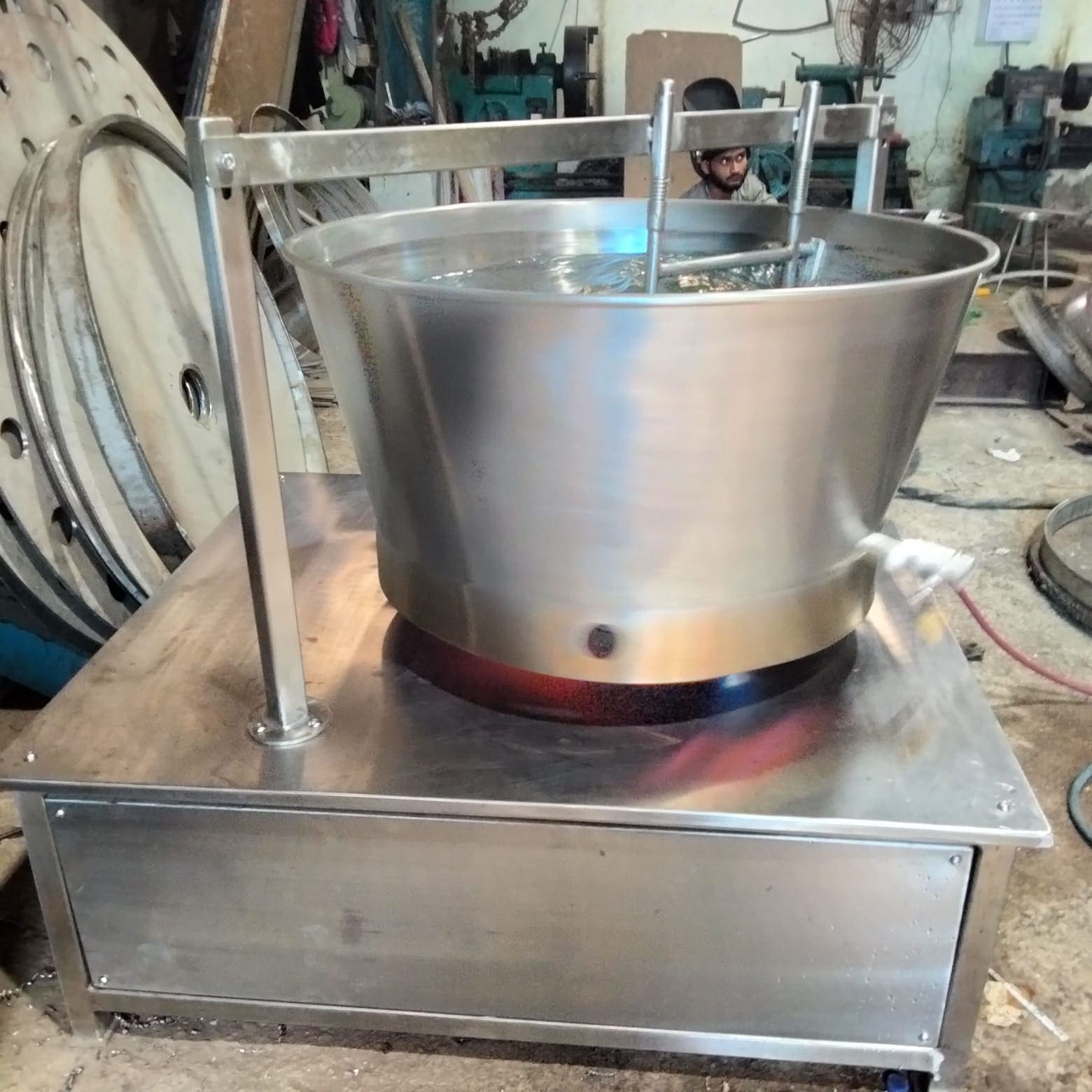 Jacketed Milk Boiler on Trial — Milk Boilers fabricated by Tech Mech Engineering