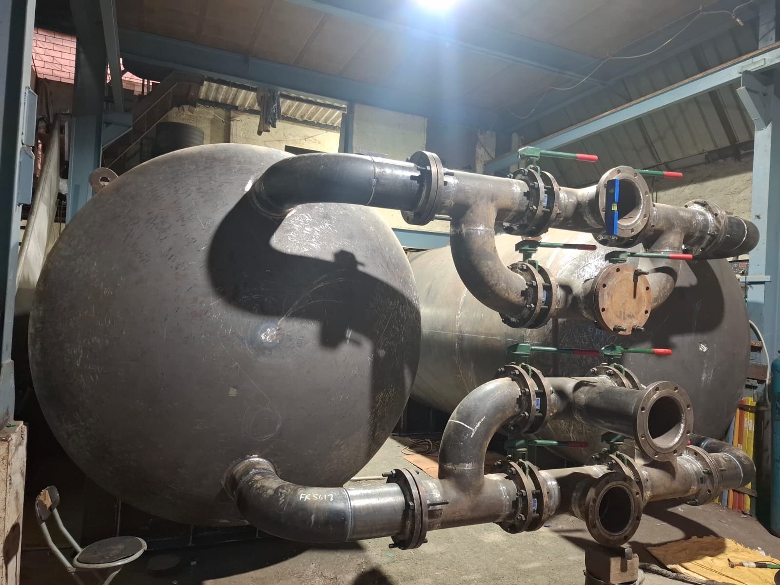 Pressure Vessel & Pipework — Pressure Vessels with Piping fabricated by Tech Mech Engineering